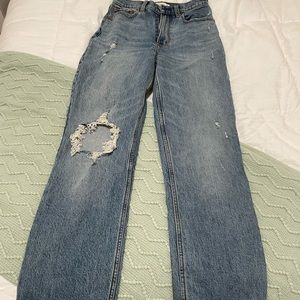 90’s Ultra high rise straight jeans